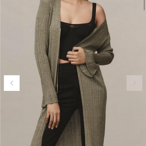 By Anthropologie Long Shine Cardigan Sweater - Picture 2 of 6